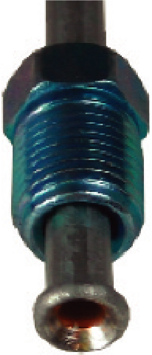 FMSI KM8 3/16" O.D. Invert Flare Silver Zinc Hydraulic Line With 10mm x 1.0 Tube Nuts (8")