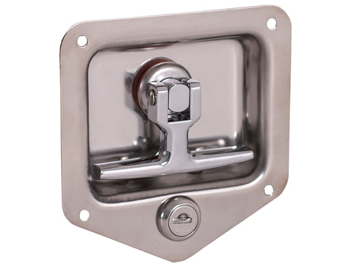 Buyers Products (577) L8835 Stainless Triple Point T-Handle Latch with Mounting Holes and Rods