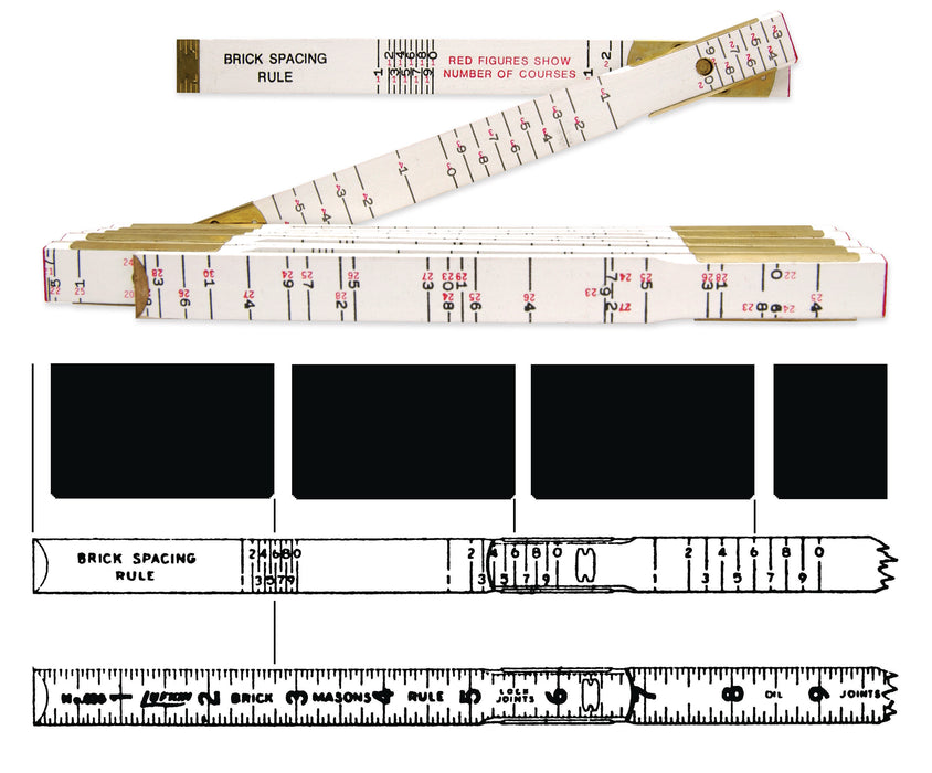 Apex Tool (442) T636N Lufkin WOOD RULE, BRICK MASON 5/8"X6'