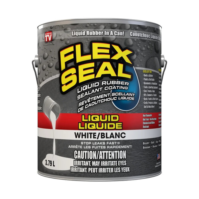 Flex Seal (239) LFSWHTC01-2 WHITE, 128 fl oz. (3.97 L) Flex Seal Liquid - Waterproof Rubber Seal