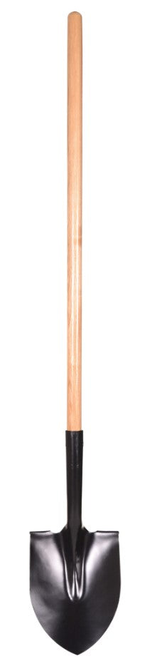 Garant 80419 Round point shovel, long wood handle