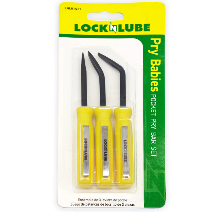 LockNLube (922) LNL81411 Pry Babies Pocket Pry Bar Set
