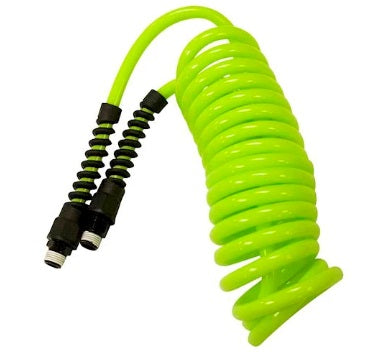 Flexzilla (717) LP1410AFZ-CA Flexzilla® 1/4" x 10 FT Polyurethane Recoil Hose, 1/4IN MNPT Fittings