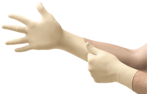 Ansell MF-300-M Mf-300-M, Natural Latex, Non-Sterile, Ambidextrous, Textured Fingers, Beaded Cuff, For Single Use Only, Sz M, 100/box