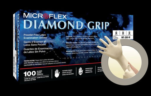 Ansell MF-300-XL Mf-300-Xl, Natural Latex, Non-Sterile, Ambidextrous, Textured Fingers, Beaded Cuff, For Single Use Only, Sz Xl, 100/box