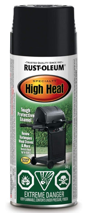 Rust-Oleum (210) N7778830 Specialty High Heat Enamel Spray Paint, 290 g Aerosol Can, Black