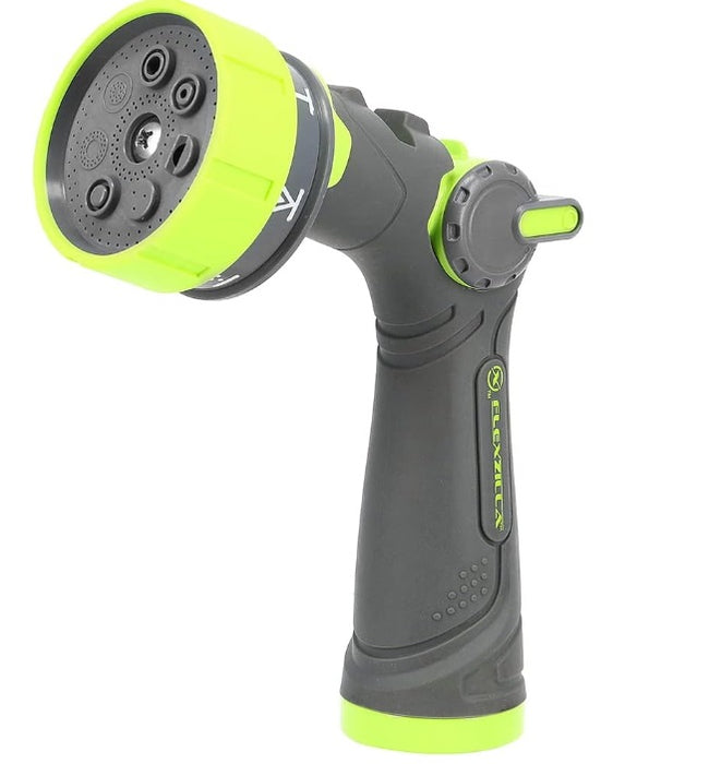 Flexzilla (717) NFZG52-E Flexzilla® Garden Hose Nozzle - Heavy Duty 7-Pattern Adjustable Flow, ZillaGreen™ - ENGLISH ONLY NOT FOR CONSUMER SALE
