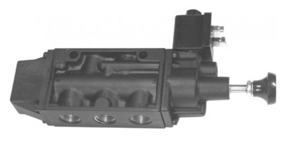 FleetSpec (183) NG12392N 2 Position 5 Port SOLENOID Valve, with Manual Override.