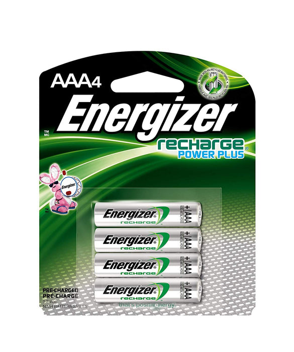 Energizer (831) NH12BP-4 Rechargeable Nickel Metal Hydride AAA Batteries, Blister Pack of 4