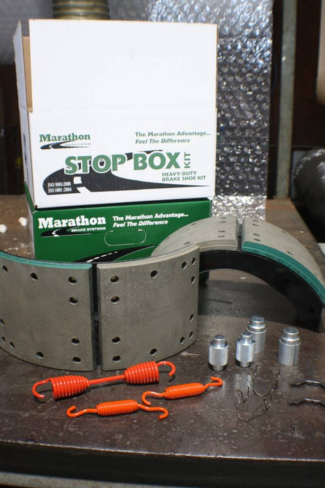 Marathon Brakes NKGL234515Q 4515Q GL23 New Standard Lined Brake Shoe Kit (2 Lined Shoes with Hardware) for 16-1/2" x 7" Meritor Q Design, GAWR - 23,000 lbs.