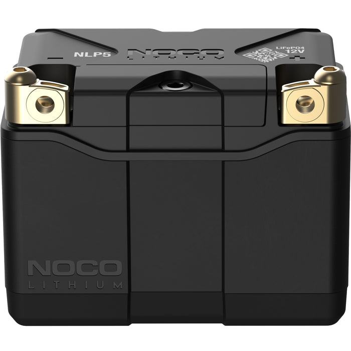 Noco (616) NLP5 NOCO 250A Lithium Powersport Battery. Compatible with most powersport brands, including Aprilla, BMW, Buell, Ducati, Harley-Davidson, Indian, Triumph, KTM, Argo, Can-Am, Honda, Husqvarna, Kawaski, Suzuki, Arctic Cat, BRP, Waverunner,