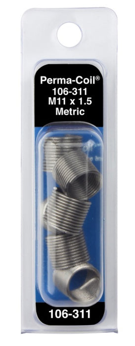 H. Paulin (680) P106-311 Papco M11-1.5 x 16.5mm Metric Perma Thread Inserts, 6Pcs