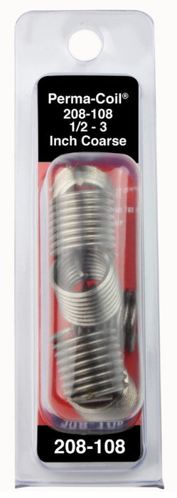 H. Paulin (680) P208-108 Papco 1/2"-13 x 0.750" Perma Thread Inserts UNC, 6Pcs