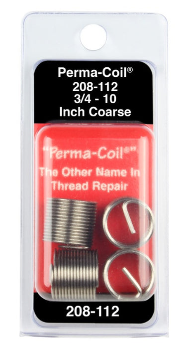 H. Paulin (680) P208-112 Papco 3/4"-10 x 1.125" Perma Thread Inserts UNC 4Pcs