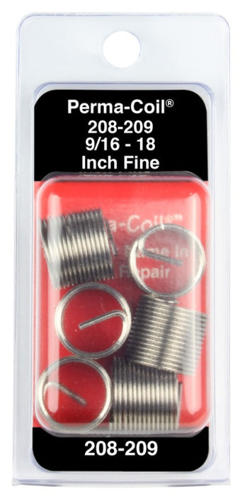 H. Paulin (680) P208-209 Papco 9/16"-18 x 0.844" Perma Thread Inserts UNF 6Pcs