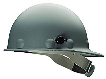 North Safety (399) P2AQRW09A000 Fibre-Metal by Honeywell P2AQRW09A000 Super Eight Fiber Glass Cap Style Ratchet Hard Hat with Quick-Lok, Grey
