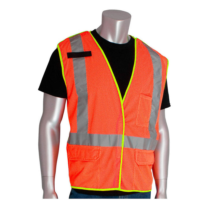 PIP Canada (449) PC3020210-OR/L PIP® ANSI Type R Class 2 and CAN/CSA Z96 X-Back Breakaway Mesh Vest Size L