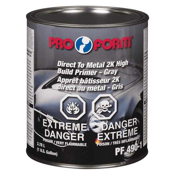 Pro Form PF490-1 Direct To Metal 2K Urethane High Build Primer (GRAY), 3.78 Litres (U.S. Gallon)