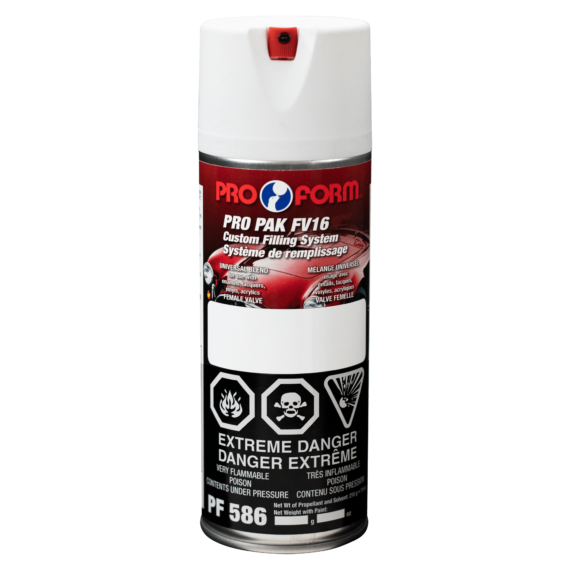Pro Form PF586 Pro Pak FV16 Custom Filling System - Universal Blend Clear (Black sprayhead), 215 g (7.6 oz) Aerosol
