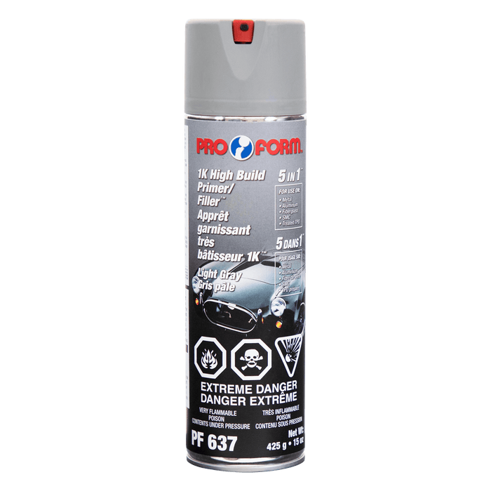 Pro Form (325) PF637 1K High Build Primer / Filler™ 5 IN 1™ (LIGHT GRAY), 425 g (15 oz) Aerosol