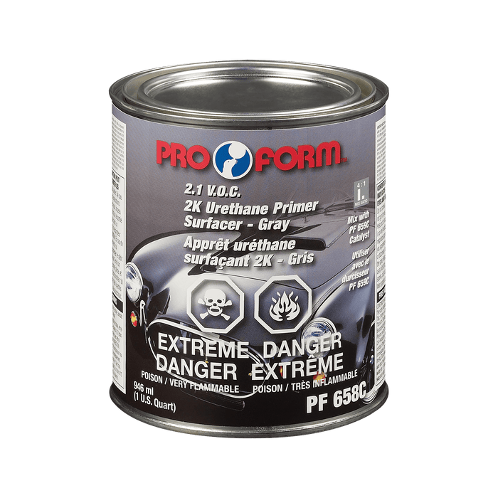 Pro Form (325) PF658C 2K Urethane Primer Surfacer (GRAY), 946 ml (U.S. Quart)