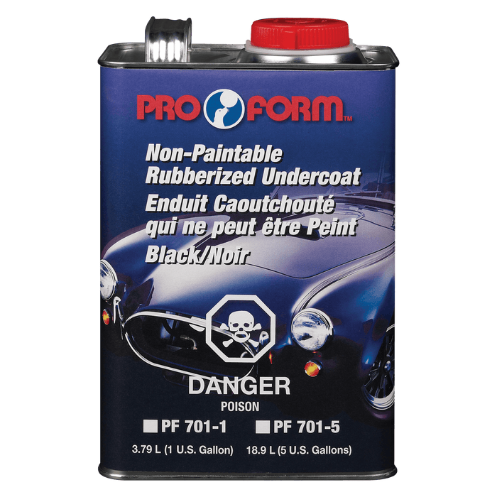 Pro Form (325) PF701-1 Non-Paintable Rubberized Undercoating (BLACK), 3.78 Litres (U.S. Gallon)