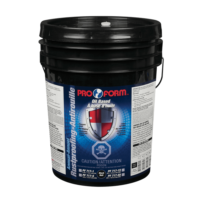 Pro Form (325) PF717-5 Dripless Oil Annual Rustproofing (BLACK), 18.9 Litres (5 U.S. Gallons)