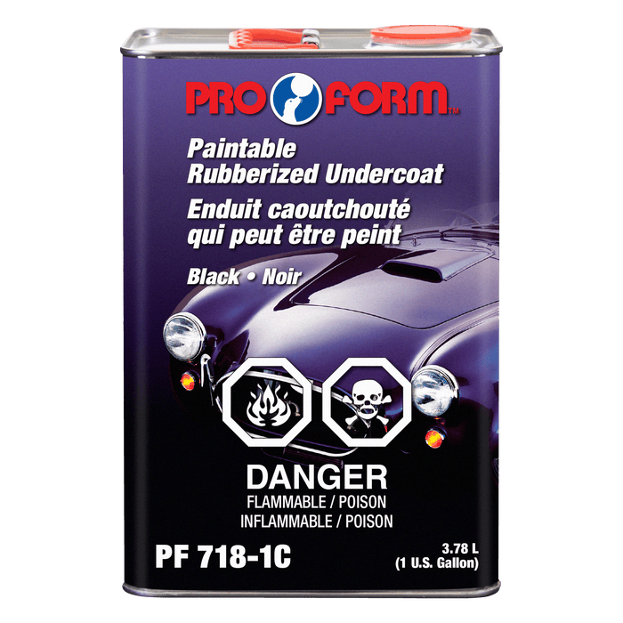 Pro Form (325) PF718-1C Paintable Rubberized Undercoat (BLACK), 3.78 Litres (U.S. Gallon)