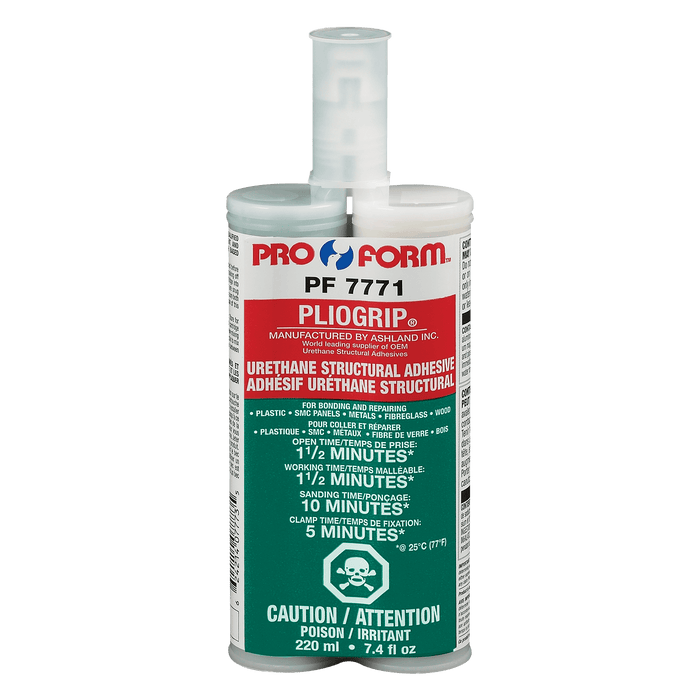 Pro Form PF7771 Truck Line Pliogrip® Urethane Adhesive (1.5 MIN OPEN TIME), 220 ml (7.4 fl oz) Double Cartridge