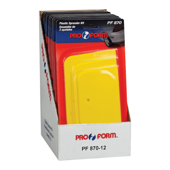 Pro Form PF870-12 3 Plastic Spreaders Display Box, 12 X 3 pc Cards