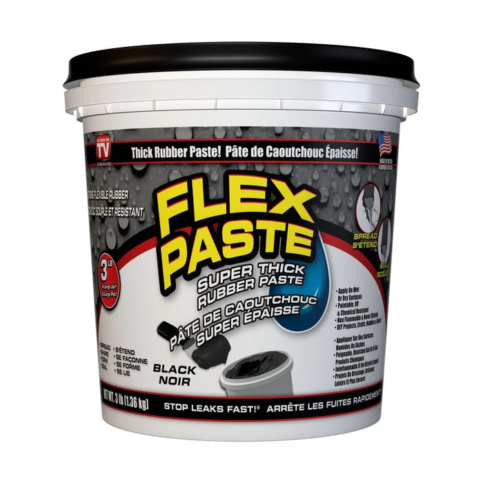 Flex Seal (239) PFSBLKC32 BLACK, 3 lb (1.36 kg) Flex Paste Super Thick Waterproof Paste