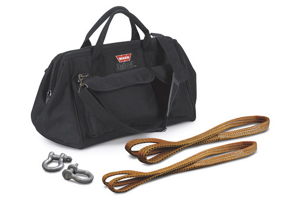 Warn (990) 685014 With Two Shackles; Two Load Straps and Gear Bag; Black