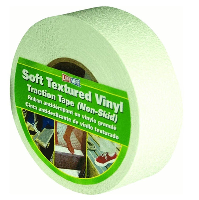 Incom Manufacturing Inc (199) RE3884WH White Vinyl 2In X 60Ft Nonskid Textured Vinyl Safety Tape