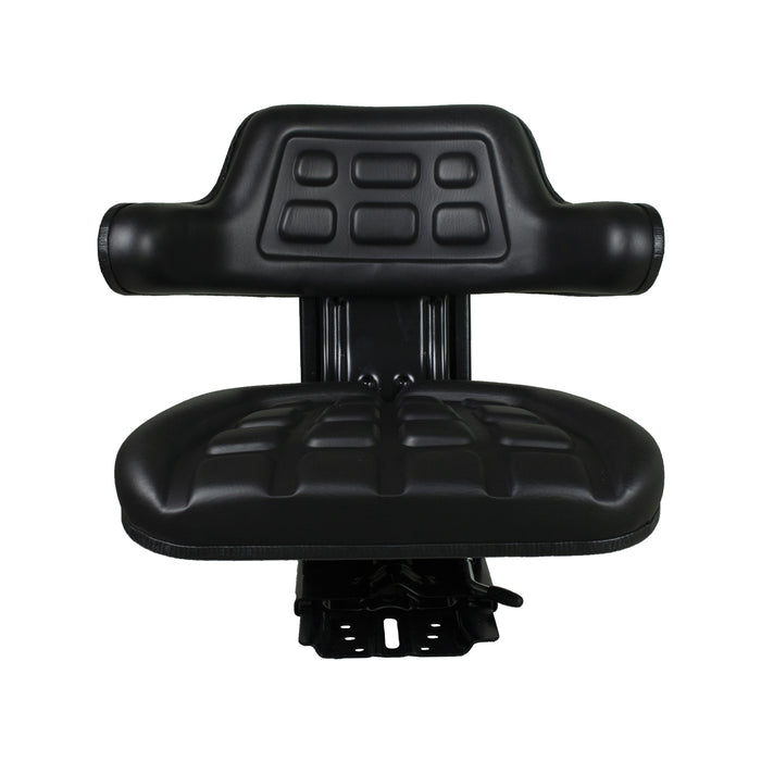 Braber Equipment (373) SEA-300RMBE Black Agricultural Universal Suspension Seat with Armrest, Retail Box