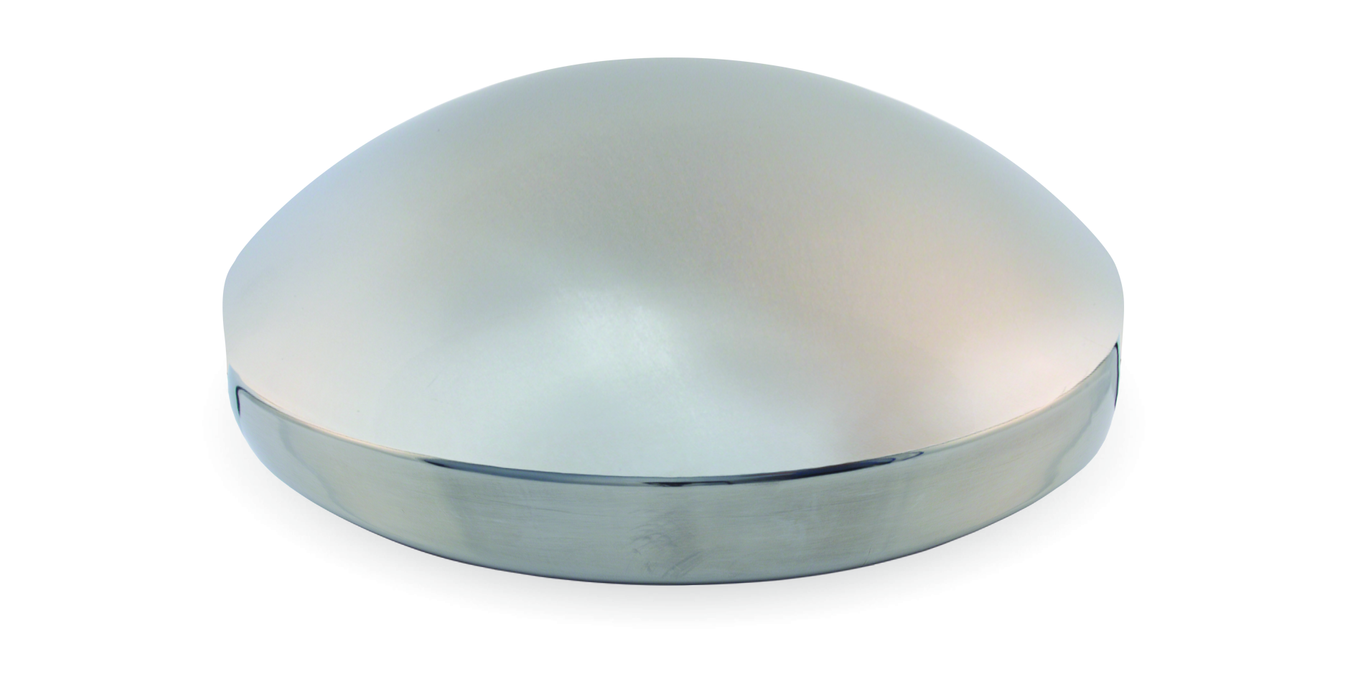 Trux Accessories THUB-858SS Hubcap - Stainless Rear - 8" Diameter
