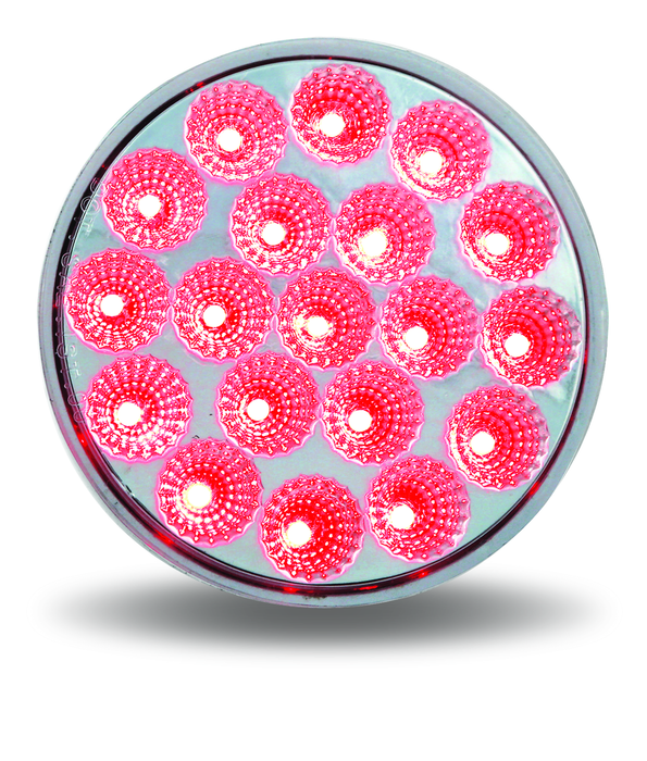 Trux Accessories (737) TLED-419CR 4" Clear Red Stop, Turn & Tail LED