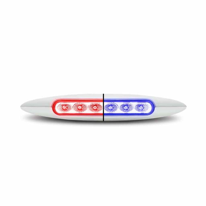 Trux Accessories (737) TLED-6XRB 6IN DUAL RED TO BLUE AUX. MARKER LIGHT