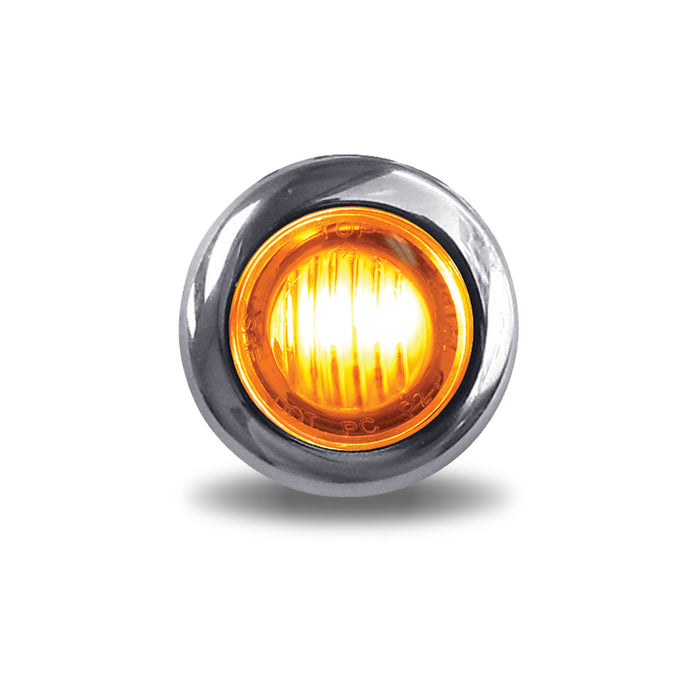 Trux Accessories (737) TLED-B3A Mini Button Amber LED - 3 Wire