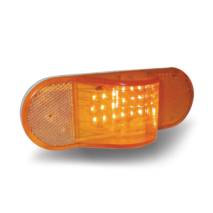 Trux Accessories TLED-HOBA Oval Side Turn Signal & Marker LED Light with Hump (18 Diodes)