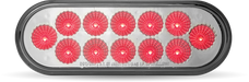Trux Accessories TLED-OX60R Oval Dual Red/White Stop, Turn & Tail LED