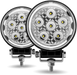 Trux Accessories TLED-U102 Radiant Round Work Light with Side Diodes (Pair)