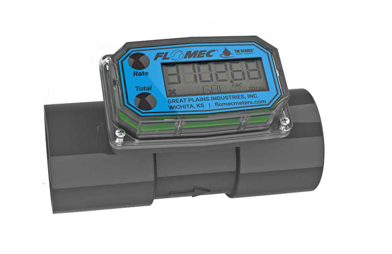 GPI (504) TM20SQ9GMB FLOMEC TM20SQ9GMB Series TM Turbine Flow Meter, Battery Powered Display, Schedule 80 PVC for Water