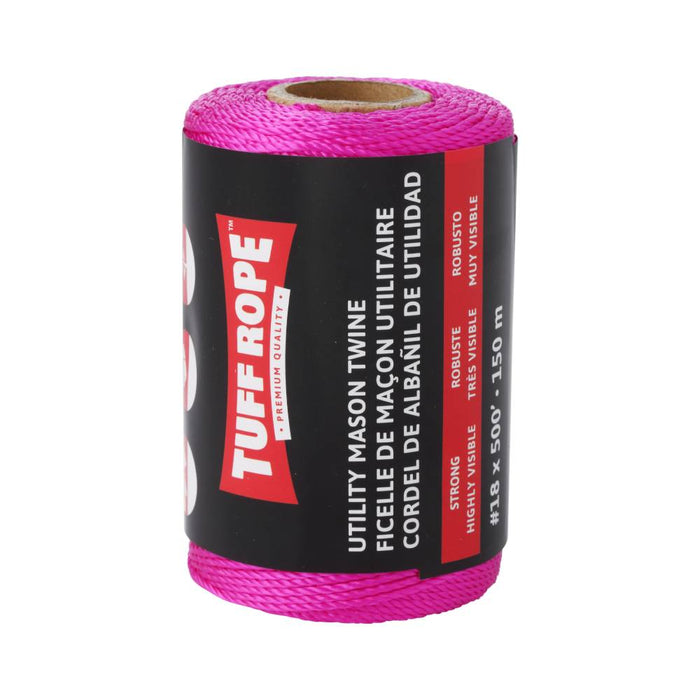 Tuff Rope (344) TR18150TUTP No.18 x 500' Cabled Utility Twine Pink (1.8mm x 150m)