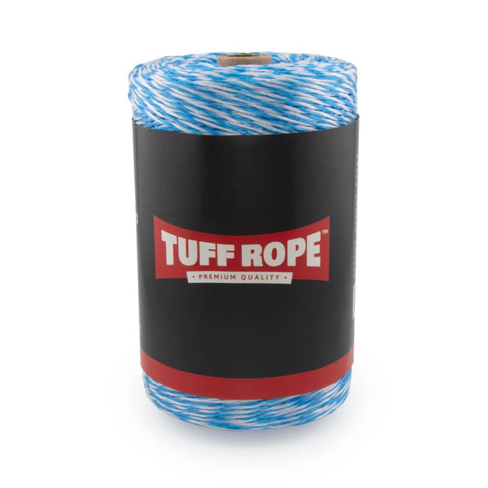 Tuff Rope (344) TR21455TPTWL No.21 x 1500' Twisted Poly Twine White and Blue (1.7mm x 455m)
