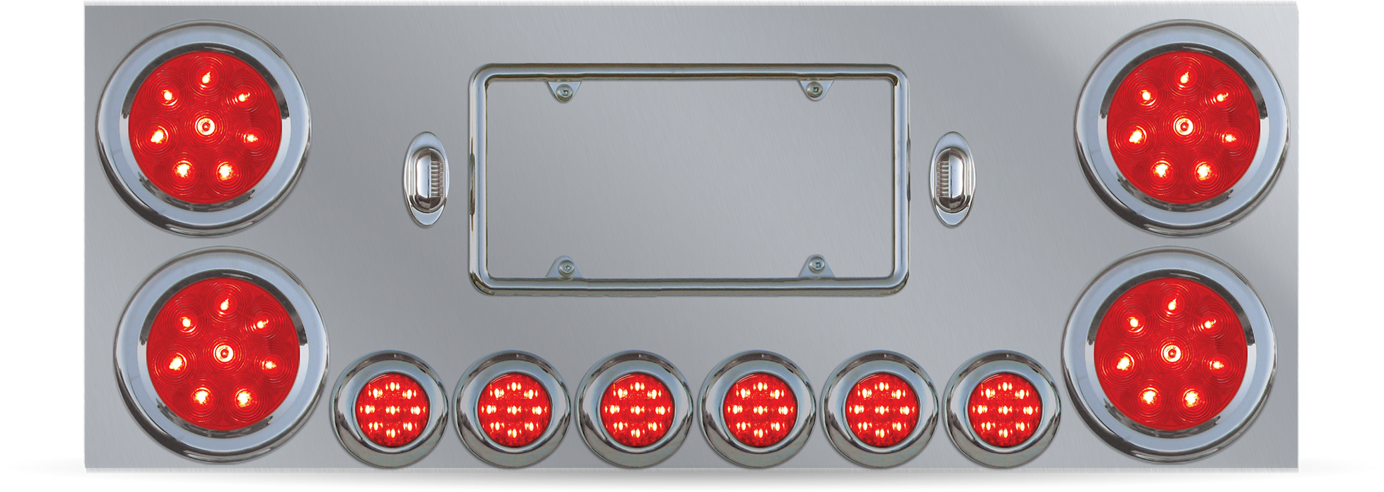 Trux Accessories (737) TU-9001L Center Panel with LEDs & 2 Licence LEDs