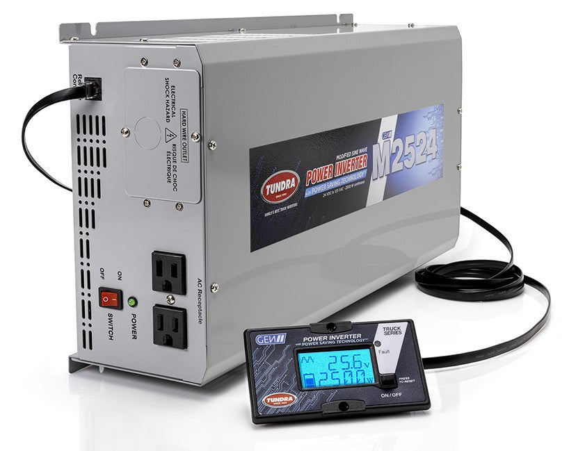 Tundra TUN124009 Model No. M2524 2500w 5000w Peak Modified Sine Wave (24 Volts) POWER INVERTER - 24 VDC to 120 VAC