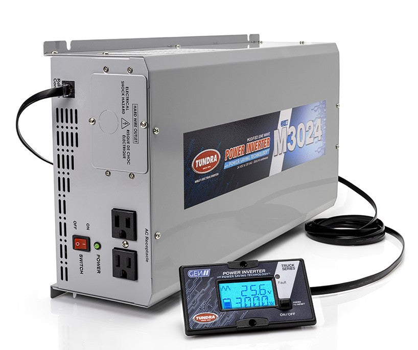Tundra (251) TUN124010 Model No. M3024 3000w 6000w Peak Modified Sine Wave (24 Volts) POWER INVERTER - 24 VDC to 120 VAC