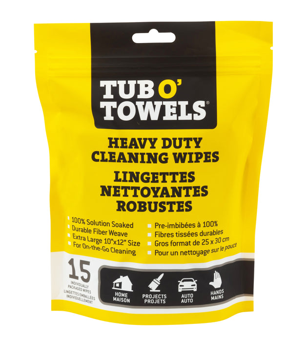 Tub O' Towels (310) TW01-15-C 15PK TUB O' TOWELS HAND & HARD SURFACE CLEANER TOWELS