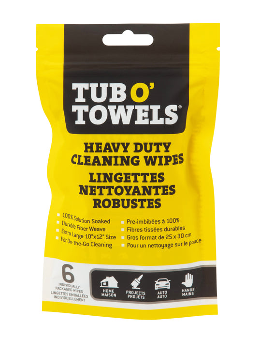 Tub O' Towels TW01-6-C 6PK TUB O' TOWELS HAND & HARD SURFACE CLEANER TOWELS