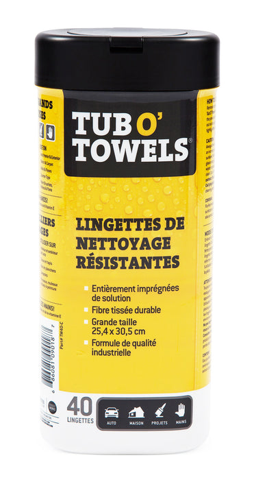 Tub O' Towels (310) TW40-C 40CT TUB O' TOWELS HAND & HARD SURFACE CLEANER TOWELS